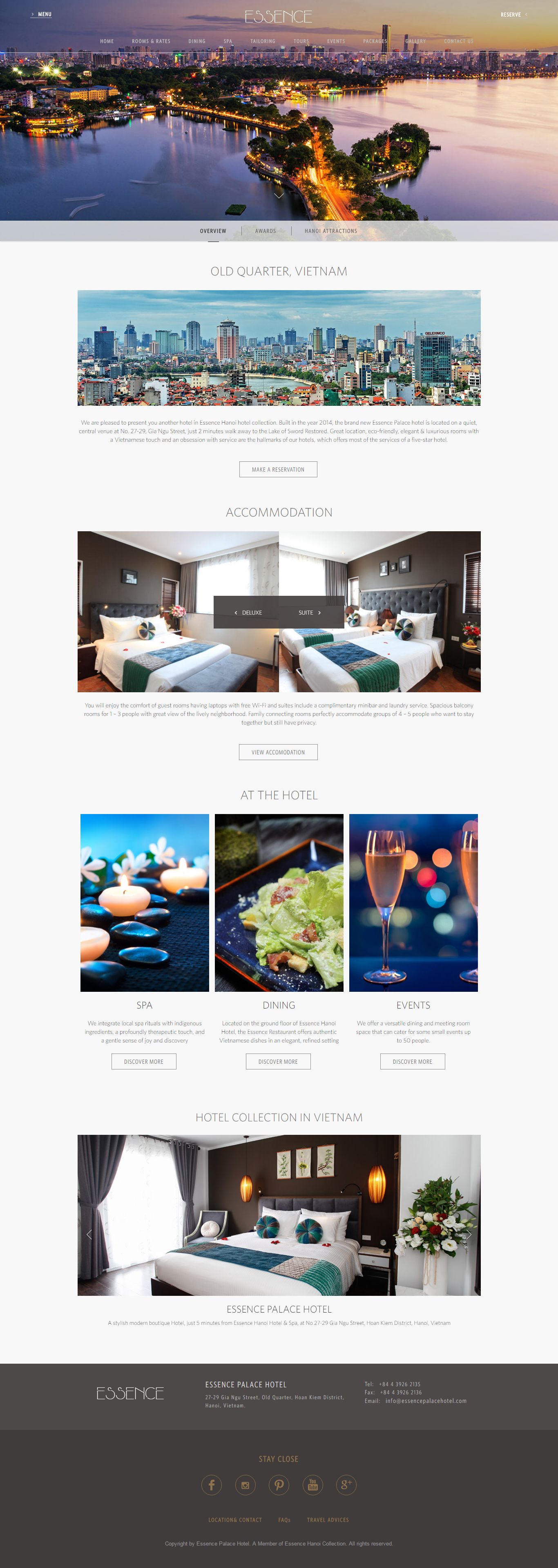 Thiết kế website Essence Palace Hotel đẹp, chuyên nghiệp chuẩn SEO